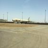 An older 747 being parted out in Jeddah.  
