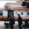 Russian Helo at Salekhard Airport. Yes that's me taking the picture.
